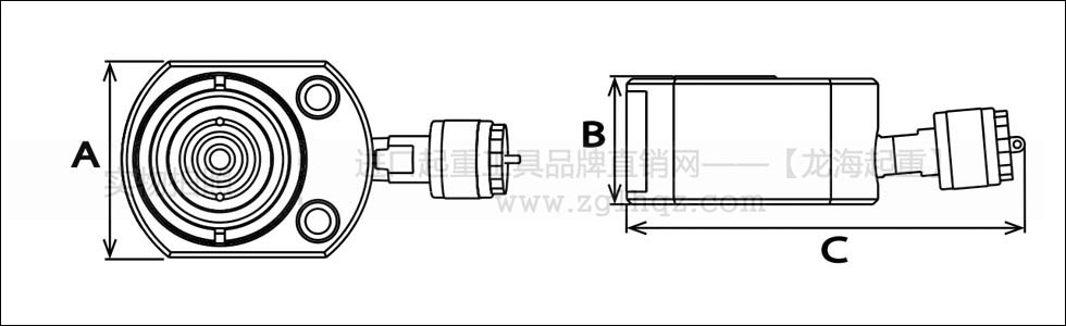 鷹牌超薄型液壓缸尺寸圖